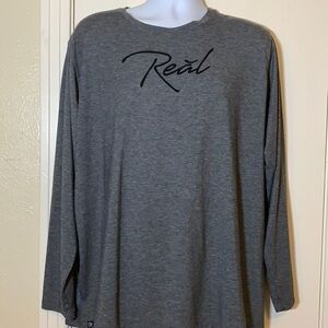 REAL Long Sleeve Pullover Tee, XXL